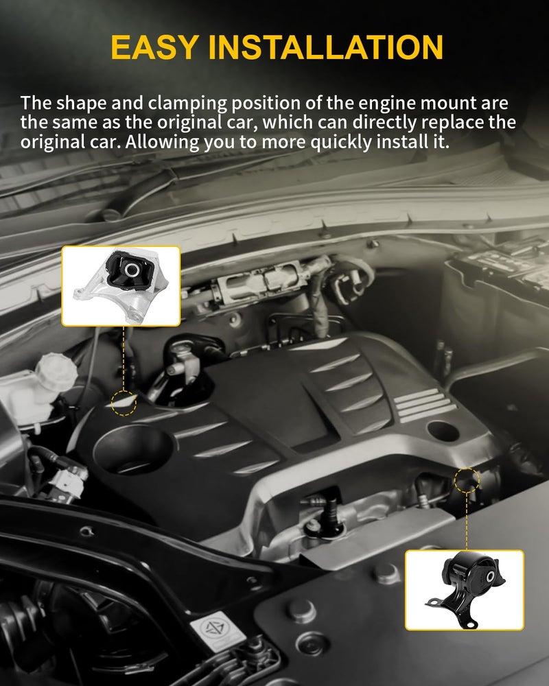 OCPTY Engine Motor Mount Transmission Mount Set (Manual Transmission) Compatible for Honda Civic 2002-2005 & Acura RSX 2002-2006 L4 2.0L # A4528 A4508 A4503 A4549 4PCS - Image 3